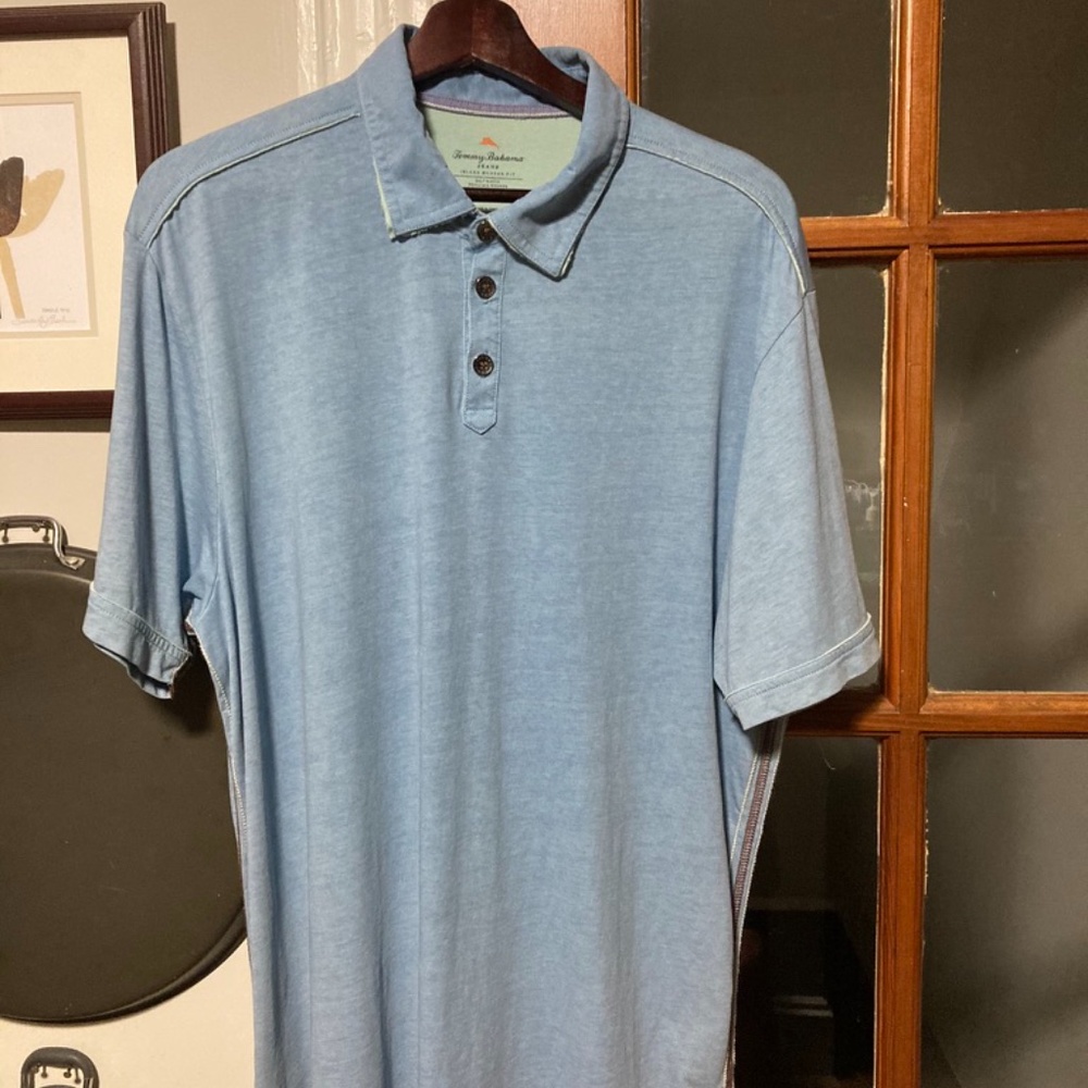 Tommy Bahama Turquoise Large Casual Shirt